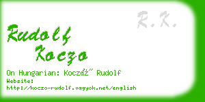 rudolf koczo business card